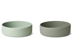 Liewood dusty mint/faune green bowls Damina silicone (2-pack)